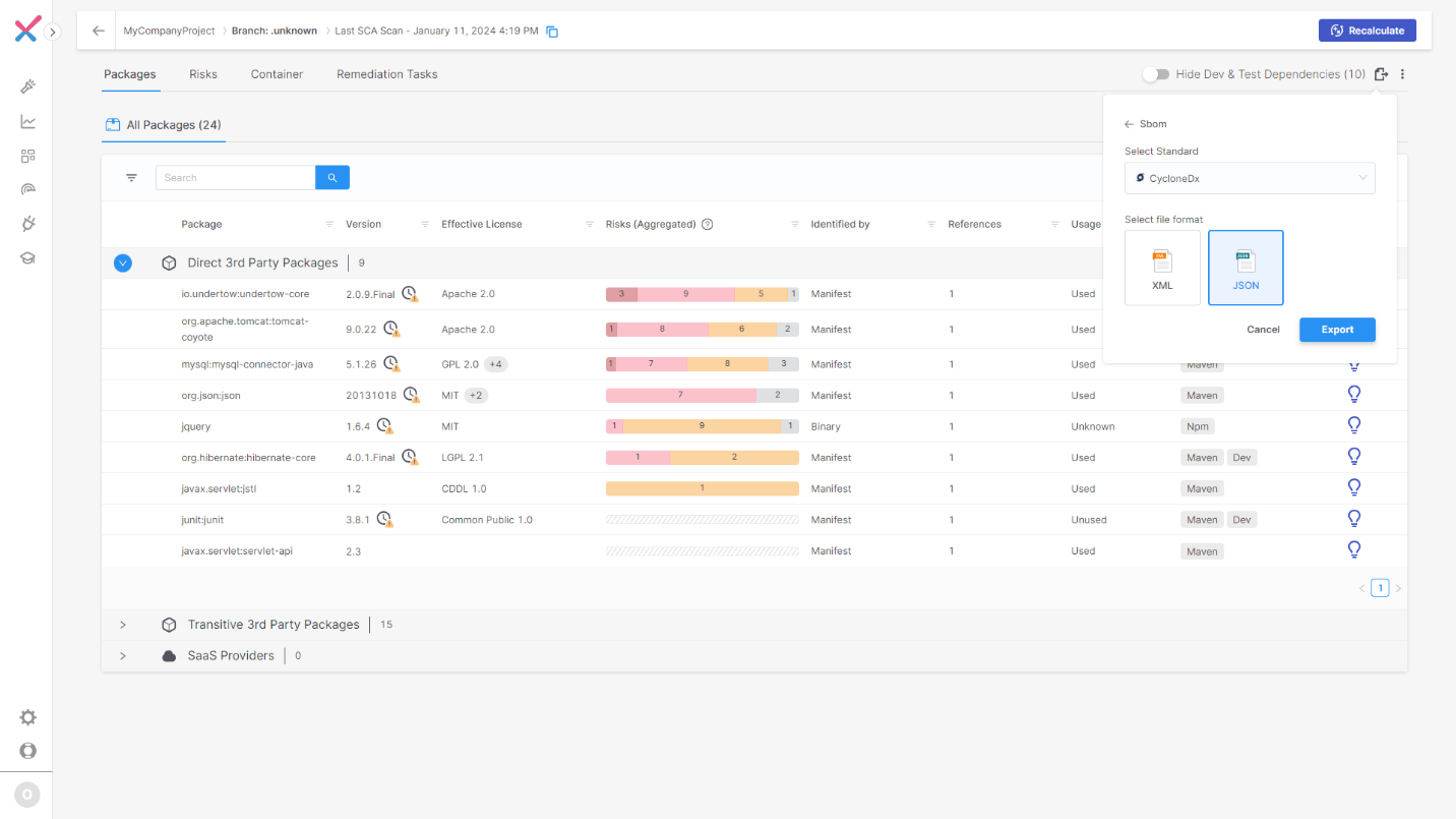 Automated SBOM generation on Checkmarx One SSCS Platform